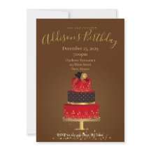 Red Velvet Custom Birthday Invitation Card