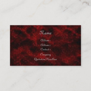 Red Velvet Gothic Business Card Visitenkarte