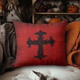 Red Velvet Look Throw Kissen