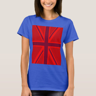 Red Version British Union Jack Decor T-Shirt