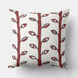 Red VINES Retro DESIGN Throw Kissen