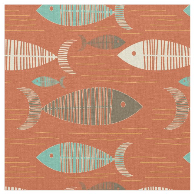 Red Vintag Kitsch Fischgewebe Stoff (Nahaufnahme)