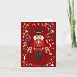Red Vintag Nutcracker Weihnachten Karte