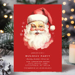Red Vintag Retro Weihnachts-Party Einladung<br><div class="desc">Laden Sie Ihre Gäste zu einem festlichen Feiertag mit dieser Vintagen Retro Santa Claus Weihnachtsfeier in Rot. Dieses klassische Design besticht durch seine Vintage Retro-Aquarellfarbe Santa und strahlt Charme und Eleganz aus. Ideal für eine Ansammlung im Urlaub, die Einladung erlaubt es Ihnen, sich mit Ihren Event-Details, schaffen eine personalisierte Touch,...</div>