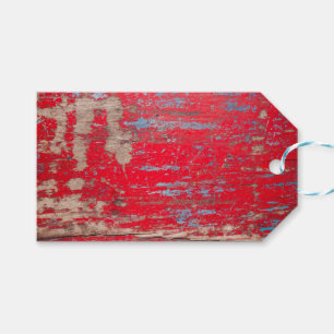 Red Vintage Wood Geschenkanhänger