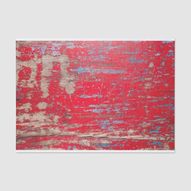 Red Vintage Wood Seidenpapier (Vorderseite)