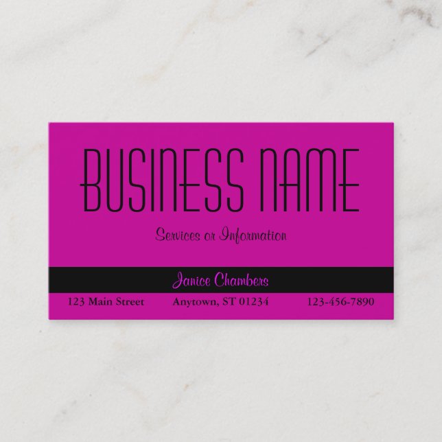 Red Violet Business Card Visitenkarte (Vorderseite)