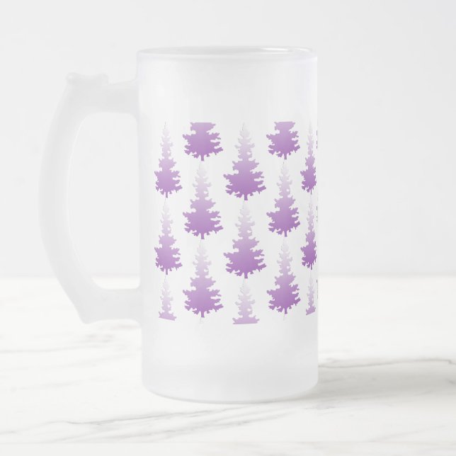 Red-Violet Evergreen Weihnachtsbaum Mattglas Bierglas (Links)