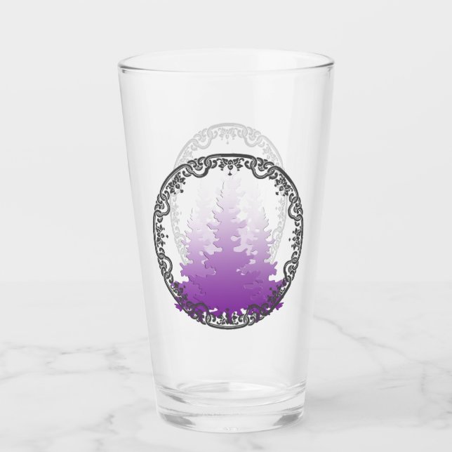 Red-Violet Evergreen Weihnachtsbaumen Glas (Vorderseite)
