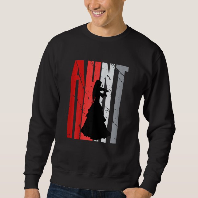 Red Violin Aunt Violinist Girls Plays The Violin O Sweatshirt (Vorderseite)