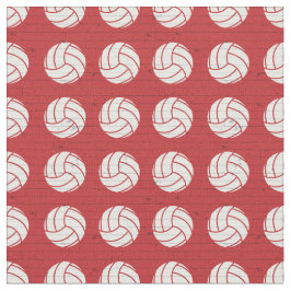 Red Volleyball Holzfußboden Gemustert Stoff