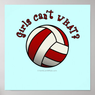Red Volleyball Poster