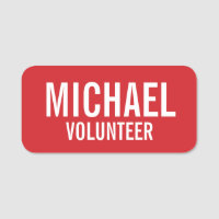 Red Volunteer Abzeichen mit Individuelle Name