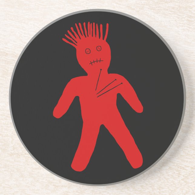 Red Voodoo Doll Getränkeuntersetzer (Vorne)