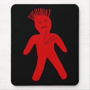 Red Voodoo Doll Mousepad