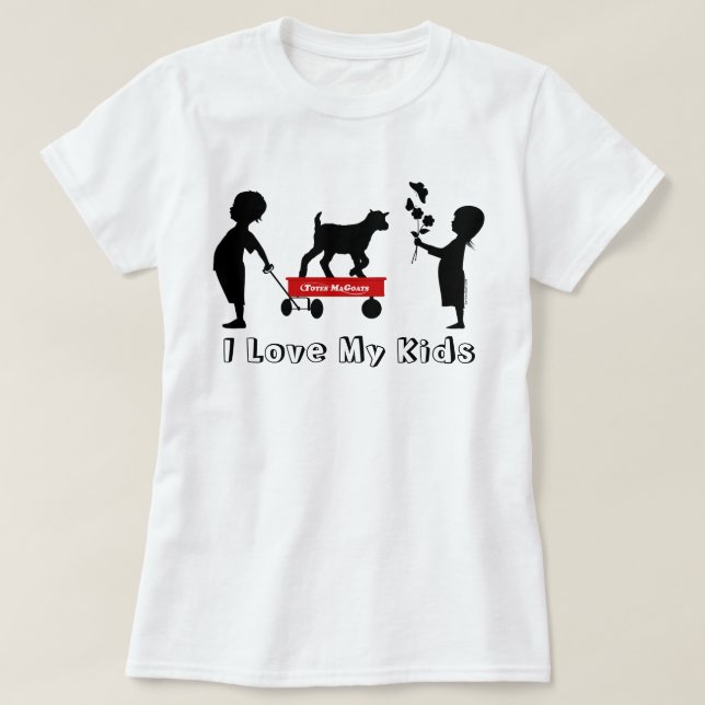 Red Wagon Niedlich Goat Silhouette Tasche MaGoats T-Shirt (Design vorne)