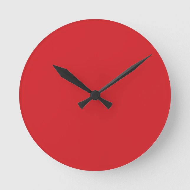 RED WALL CLOCK RUNDE WANDUHR (Vorderseite)