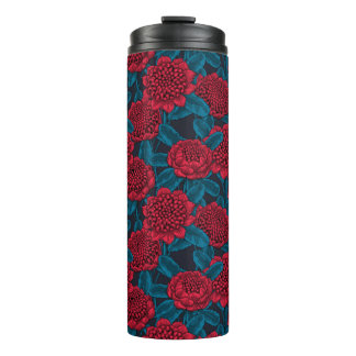 Red waratah flowers thermosbecher