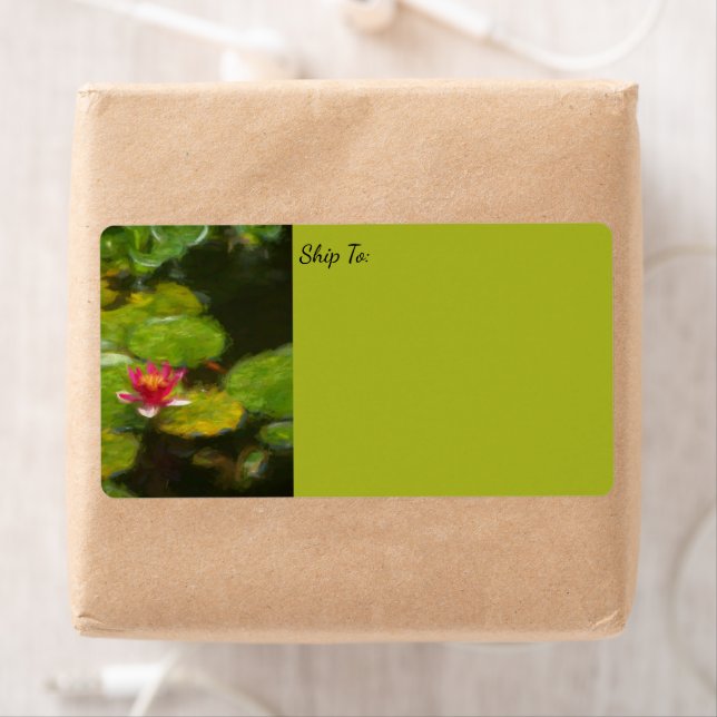 Red Water Lily Blossom Impressionistische Digitale (Insitu)