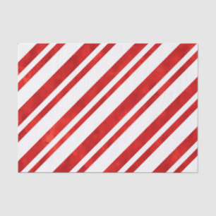 Red Watercolor Candy Cane Streifen Seidenpapier