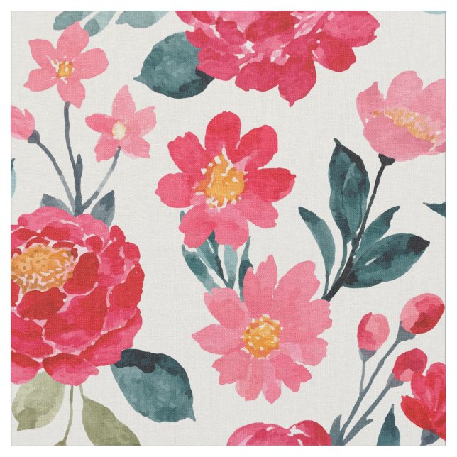 Red Watercolor-Rose Stoff (Nahaufnahme)