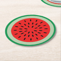 Red Watermelon Slice Black Seeds Summer Party