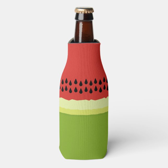 Red Watermelon Slice Flasche Cooler Flaschenkühler (Flaschenvorderseite)