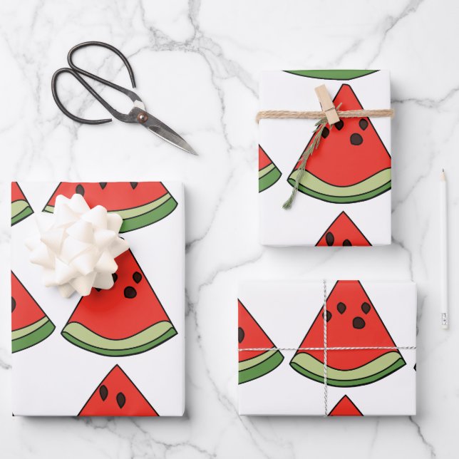 Red Watermelon Slices  Geschenkpapier Set (Vorderseite)