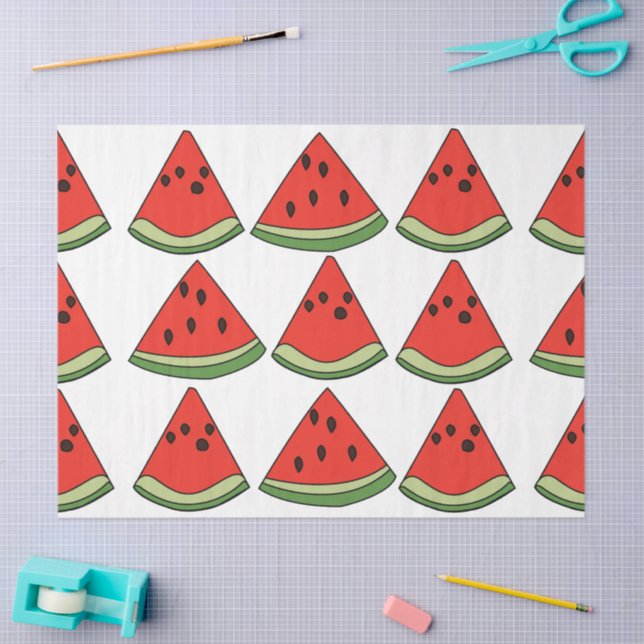 Red Watermelon Slices  Seidenpapier (Basteln)