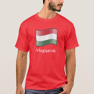 RED Waving Ungarische Flagge Magyarok T - Shirt