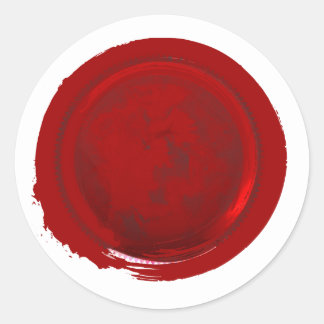Red Wax Umschlag Aufkleber