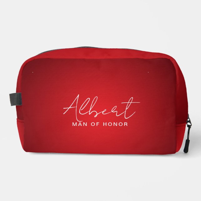 Red Wedding Man of Ehre Personalisiert Waschbeutel (Vorderseite)