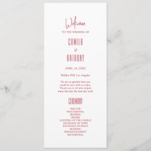 Red Wedding Programm
