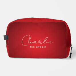 Red Wedding the Groom Personalisiert Waschbeutel