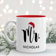Red Weihnachtsmannmütze Custom Holiday Monogram