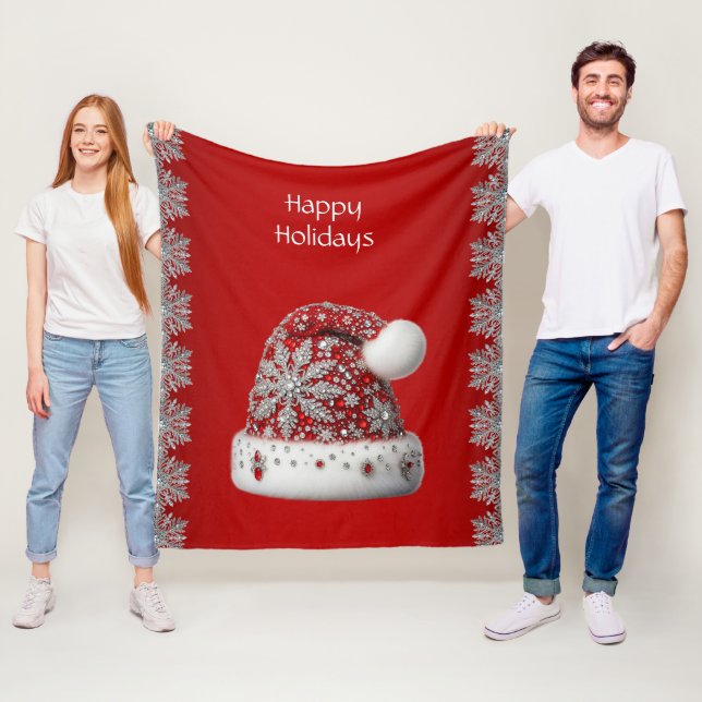 Red Weihnachtsmannmütze Holiday Fleece Blanket (Beispiel)