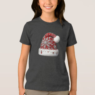 Red Weihnachtsmannmütze Holiday T - Shirt