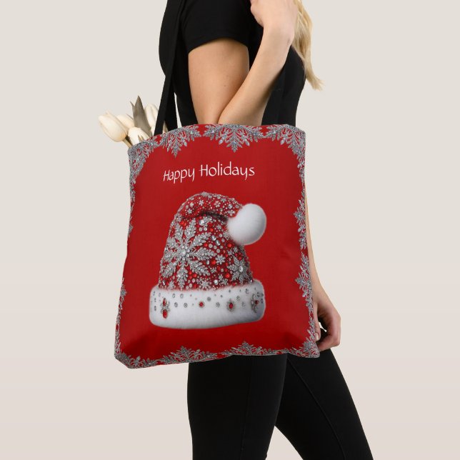 Red Weihnachtsmannmütze Holiday Tote Bag Tasche (Von Nahem)