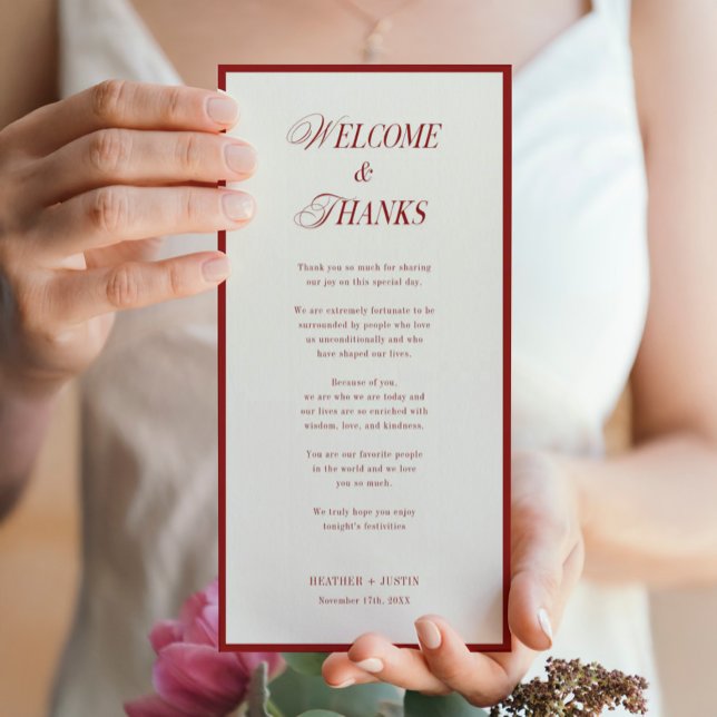 Red Welcome and Danke Classic Wedding (Von Creator hochgeladen)
