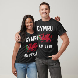 Red Welsh Dragon Cymru Roots Rugby Fan Wales Flagg T-Shirt