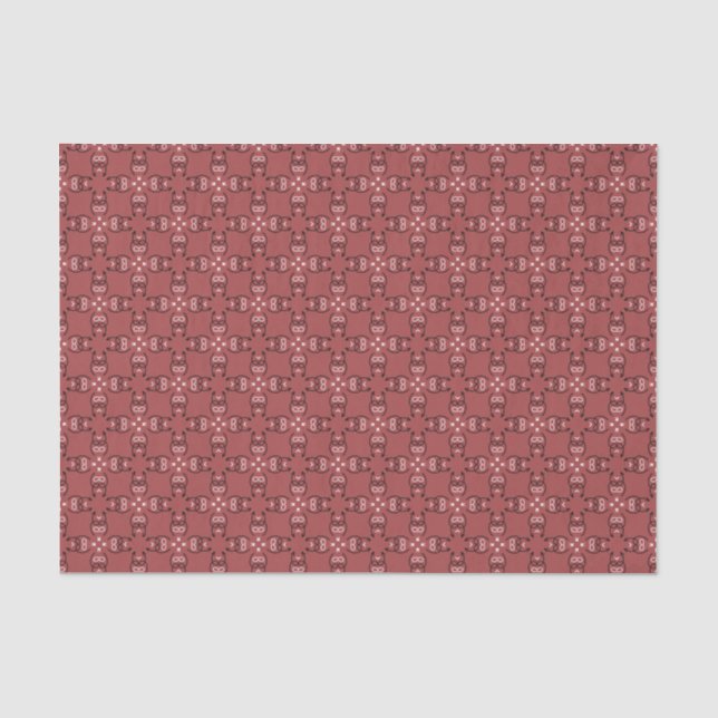 Red Western Brand Inspiriert Bold Retro Cowboy Seidenpapier (Vorderseite)