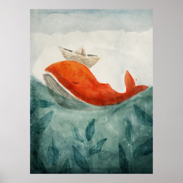 Red Whale Poster (Vorne)