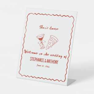 Red Whimsical Frame, das ist mehr italienisch Hoch Sockelschild