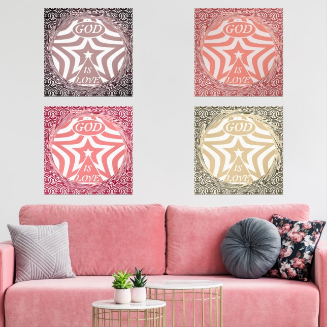 Red Whirl Pattern Poster Print - Intricate Art   (Salon)