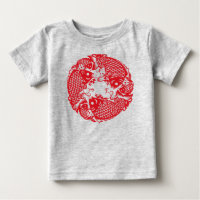 Red Whirling Koi Carp Fish Group T-Shirt