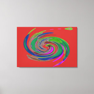 Red Whirlwind Fine Art Canvas Print Leinwanddruck