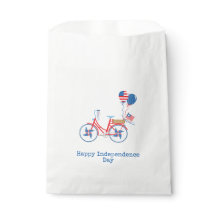 Red White and Blue 4. Juli Whimsical Bicycle