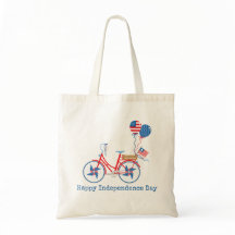 Red White and Blue 4. Juli Whimsical Bicycle