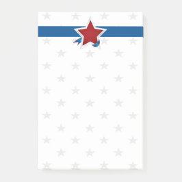 Red White and Blue Americana Muster Post-it Klebezettel