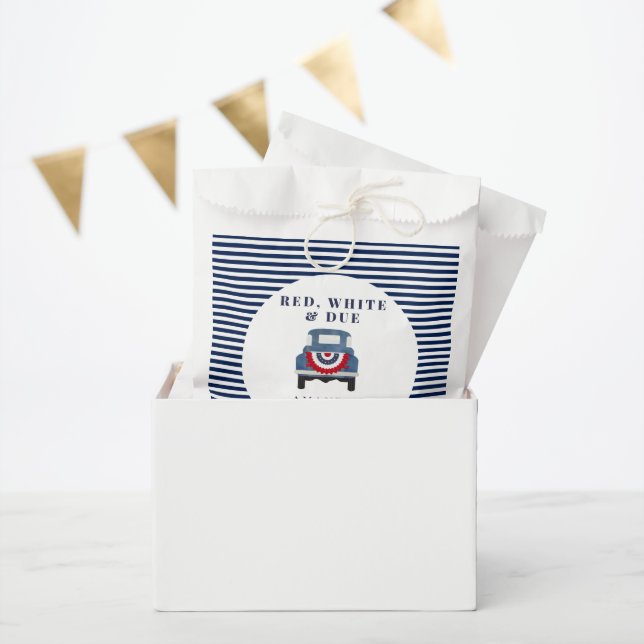 Red White and Blue Baby Dusche Gefallen Geschenktütchen (Party)
